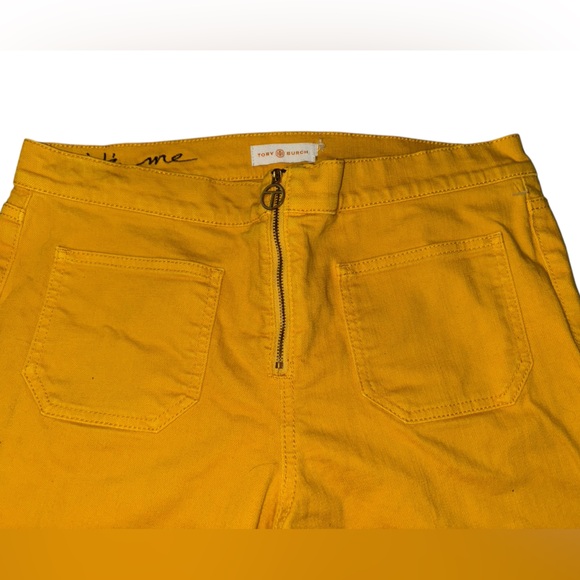 Tory Burch Luisa gold flare jeans - Picture 3 of 6